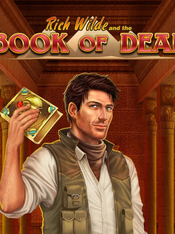 Book of Dead Slot: Abenteurer vor einem altägyptischen Buch der Toten